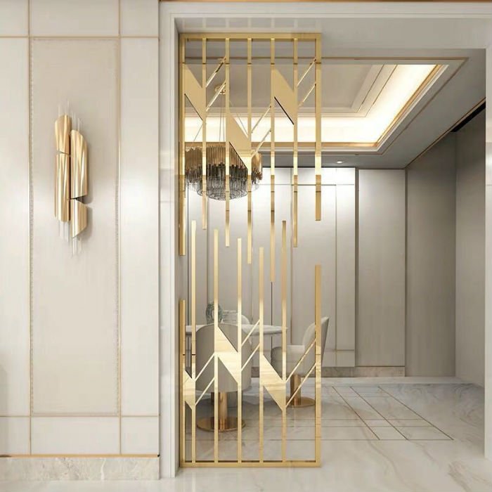 Vách ngăn trang trí Inox cắt CNC