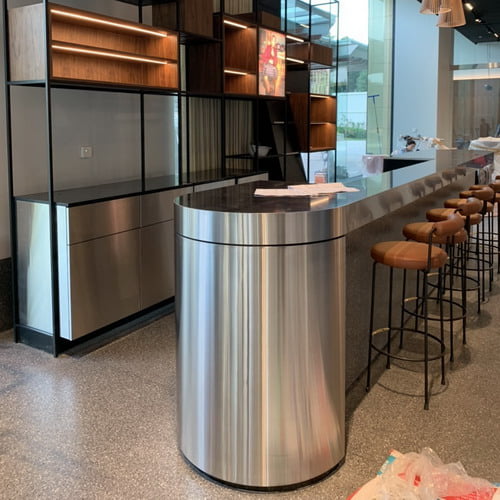 Ốp inox bàn quầy